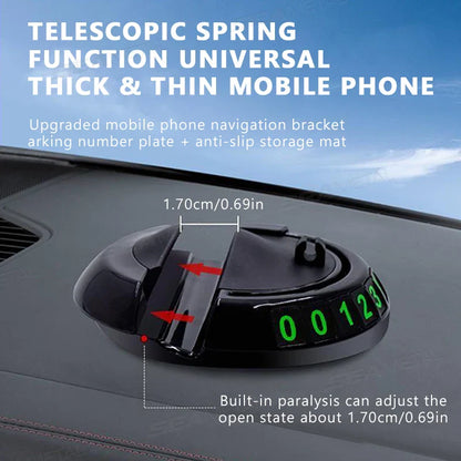 2-in-1 Dashboard Anti-Slip Mat with 360° Rotating Phone Mount – Non-Slip Car Phone Holder