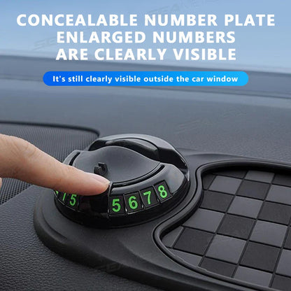 2-in-1 Dashboard Anti-Slip Mat with 360° Rotating Phone Mount – Non-Slip Car Phone Holder