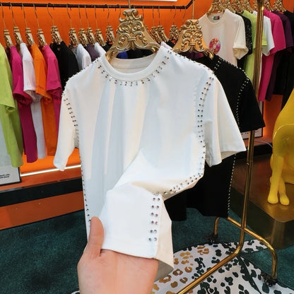 New Summer Rivet Short Sleeves