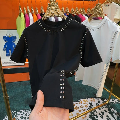 New Summer Rivet Short Sleeves