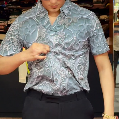 Men's 3D Printed Elastic T-shirt