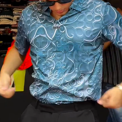 Men's 3D Printed Elastic T-shirt