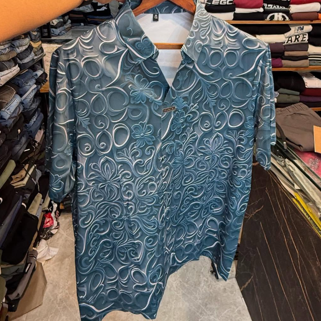 Men's 3D Printed Elastic T-shirt