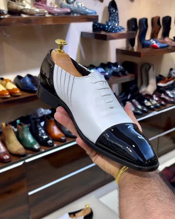 Men's Pure Handmade Leather Spectator Oxfords