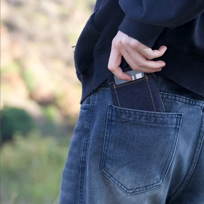 Denim Shorts–Style Foldable Wallet