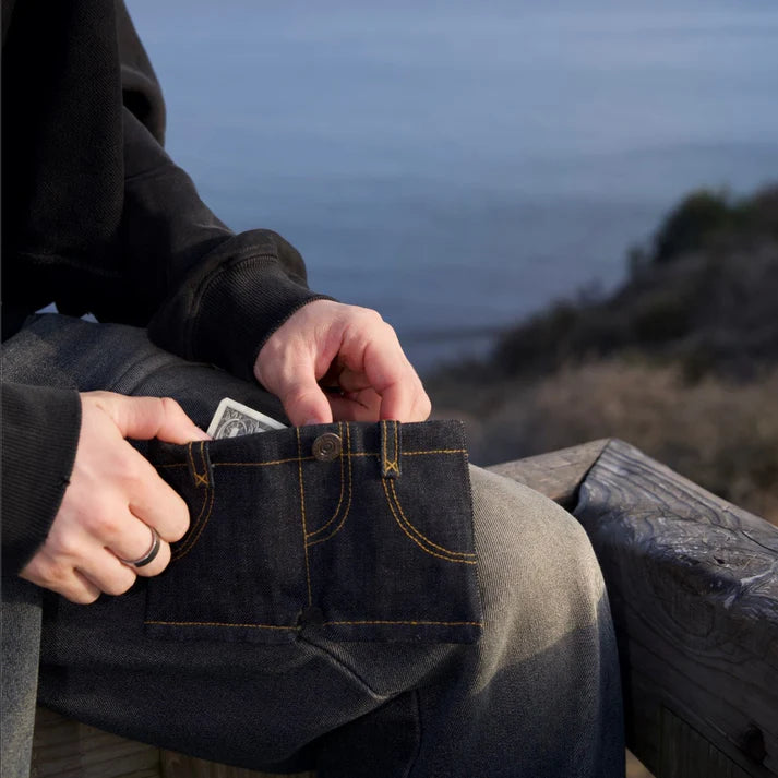 Denim Shorts–Style Foldable Wallet