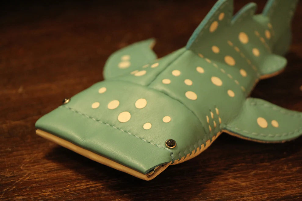 Handcrafted Leather Whale Key Pouch