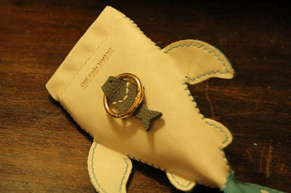 Handcrafted Leather Whale Key Pouch