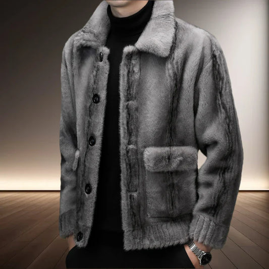 Reversible Leather Fleece Jacket