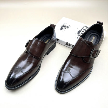 Men's Adjustable Buckle Monk Shoes