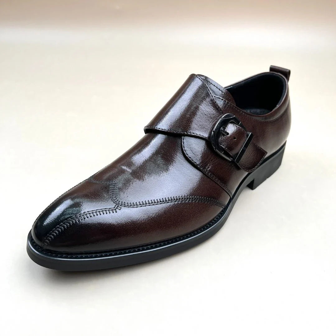 Men's Adjustable Buckle Monk Shoes