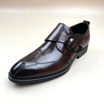 Men's Adjustable Buckle Monk Shoes