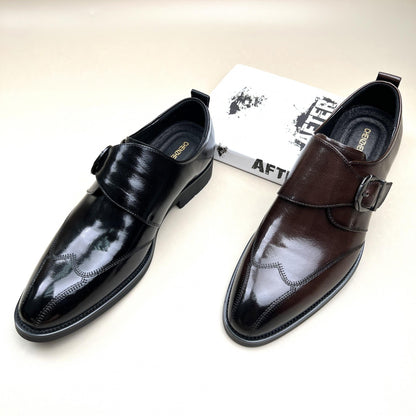 Men's Adjustable Buckle Monk Shoes