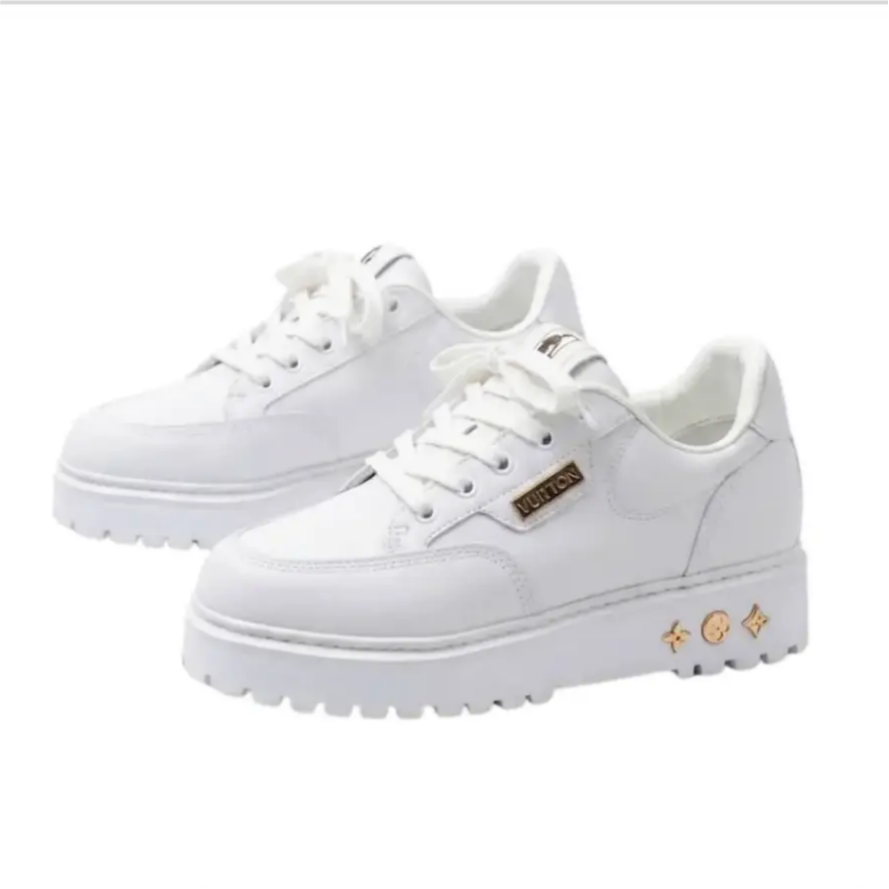 Monogram Platform Sneakers Black White Lug Sole Luxury Chunky Designer Trainers