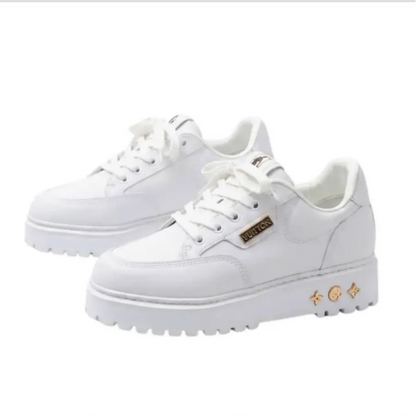 Monogram Platform Sneakers Black White Lug Sole Luxury Chunky Designer Trainers