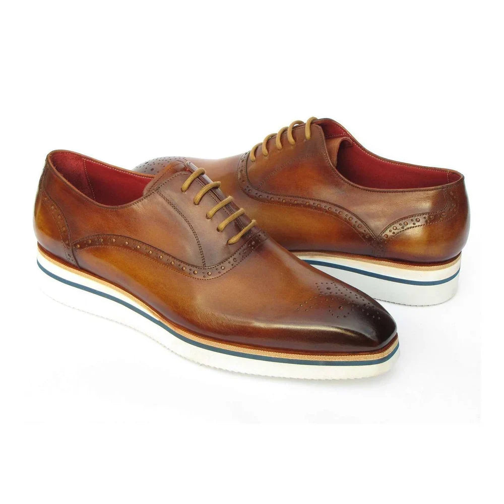 Men's Smart Casual Brown Wingtip Oxfords