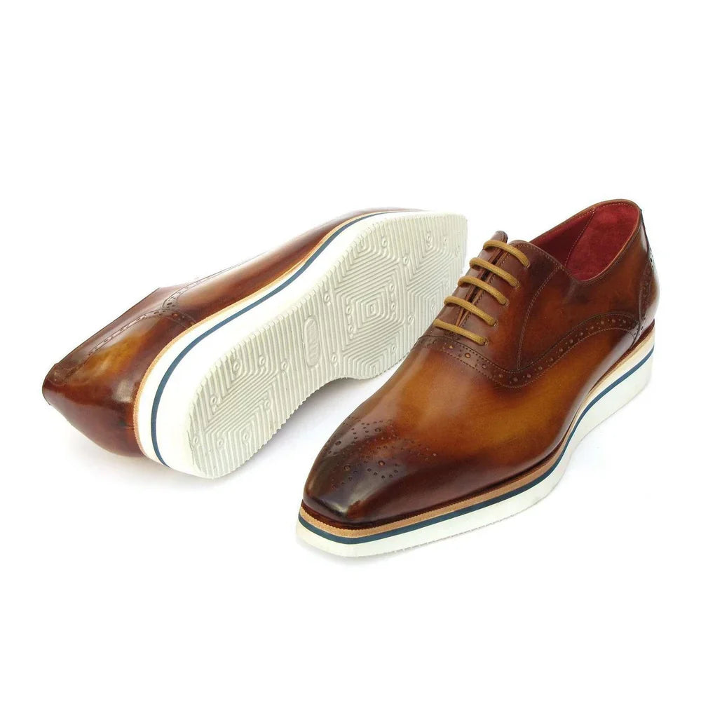 Men's Smart Casual Brown Wingtip Oxfords