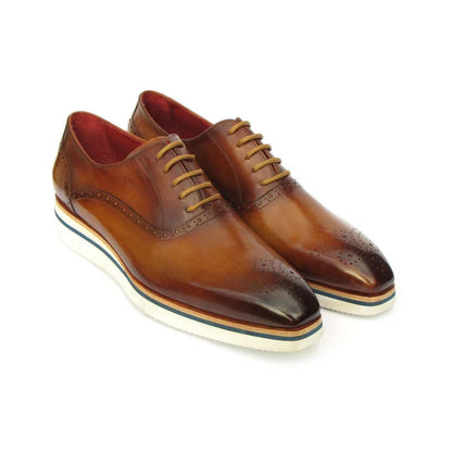 Men's Smart Casual Brown Wingtip Oxfords