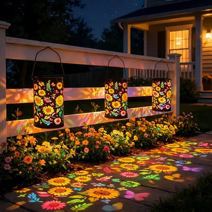 Solar Sunflower Projection Lantern
