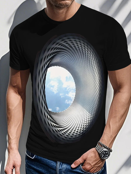 Men's 3D Galaxy Casual Print T-Shirt Crew Neck Tops