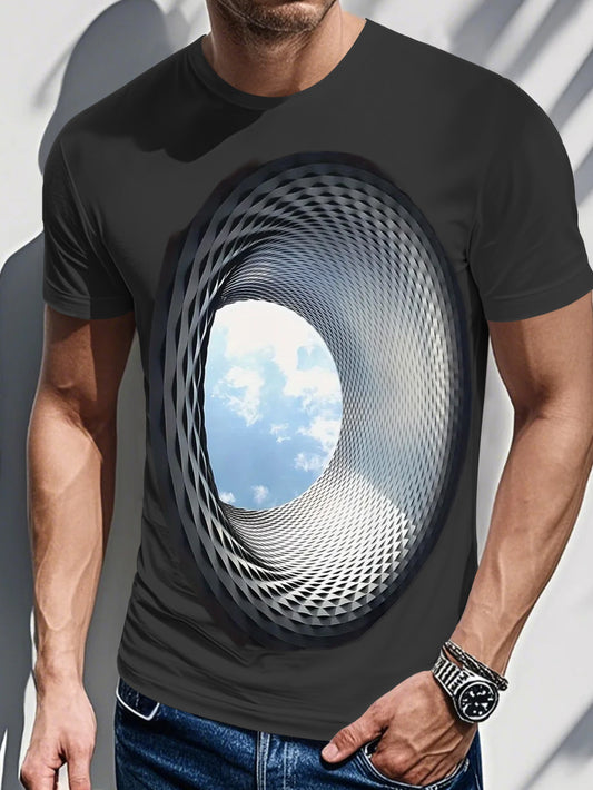 Men's 3D Galaxy Casual Print T-Shirt Crew Neck Tops