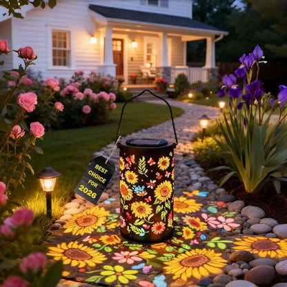 Solar Sunflower Projection Lantern