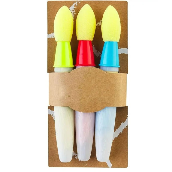 3-Pack Washable Sidewalk Chalk Paint Brushes Set