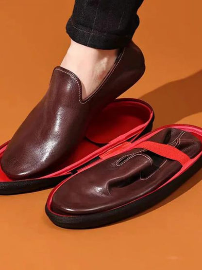 Handmade Craft Vintage Loafers Wallet Shoes
