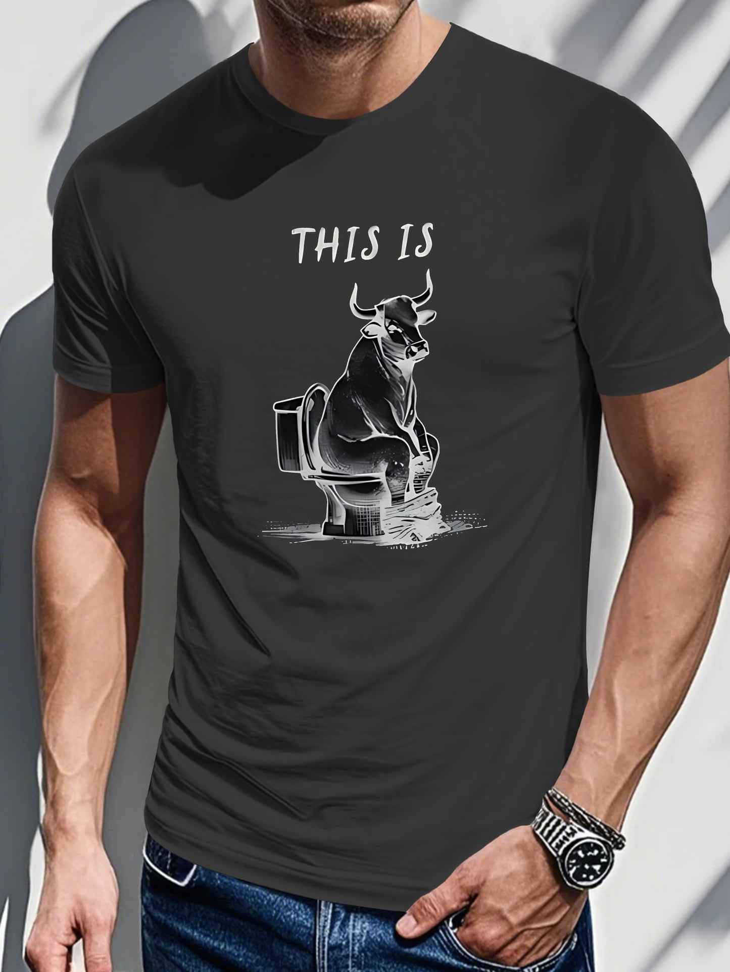 Men's Printed T-Shirt - This is a Cow
