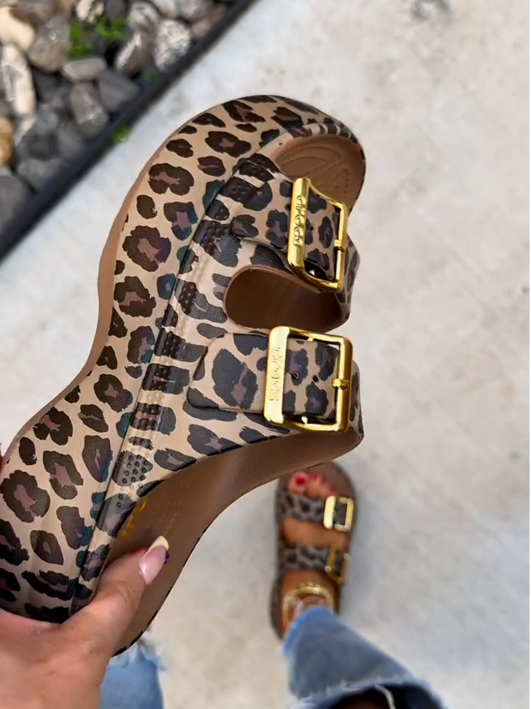 Saturday Metallic Buckle Platform Sandals