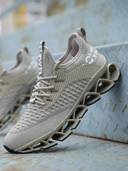 Men's Letter Design Running Durable Athletic Jogging Shoes