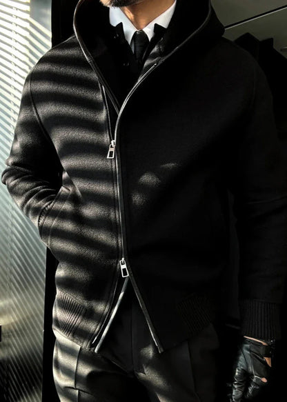 Autumn & Winter Hooded Oblique Zipper Sweatshirt Jacket