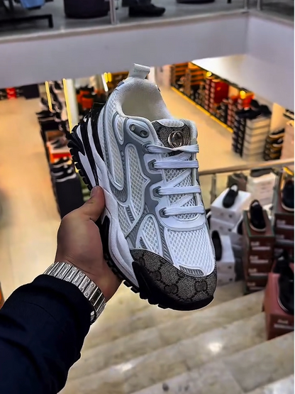 Letter Print Cushioned Soft Sole Athletic Sneakers