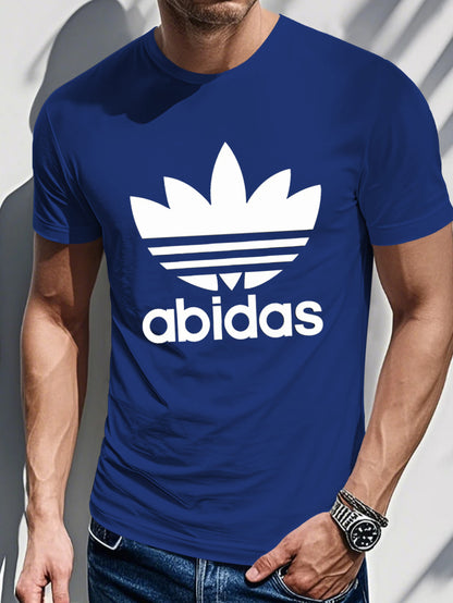 Men's Breathable Logo T-Shirt - Loose Fit Short Sleeve