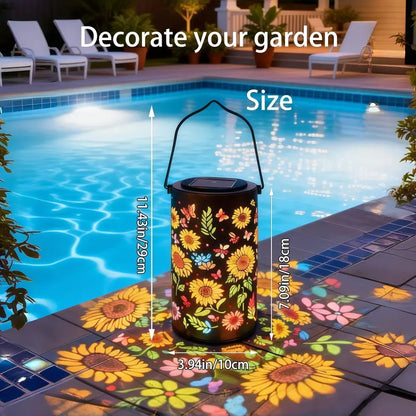 Solar Sunflower Projection Lantern