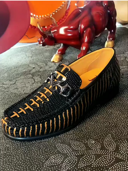 Luxury Patent Croco-embossed Loafers