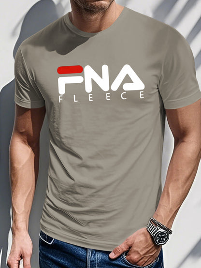 Men's Casual Summer T-Shirt - FNA Letter Print