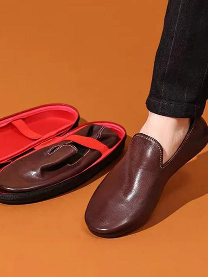 Handmade Craft Vintage Loafers Wallet Shoes