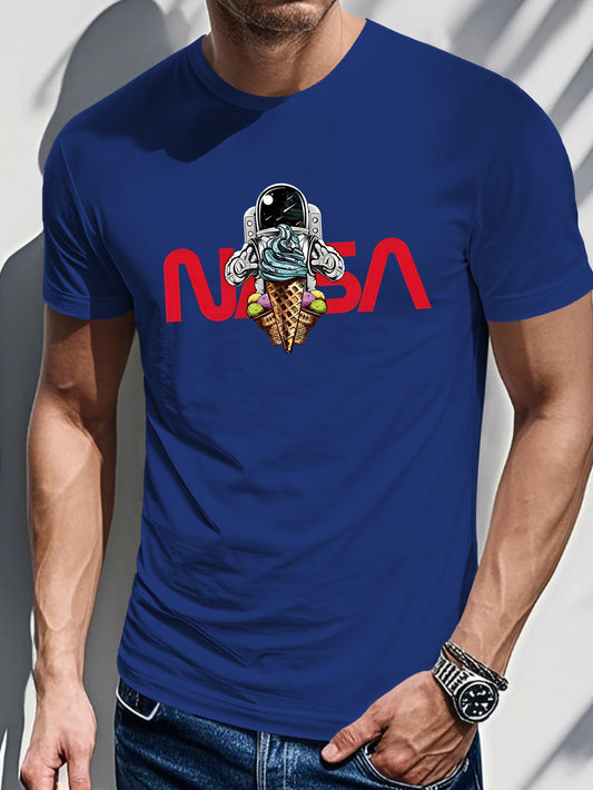 Men's Printed T-Shirt - Ice Cream Astronaut