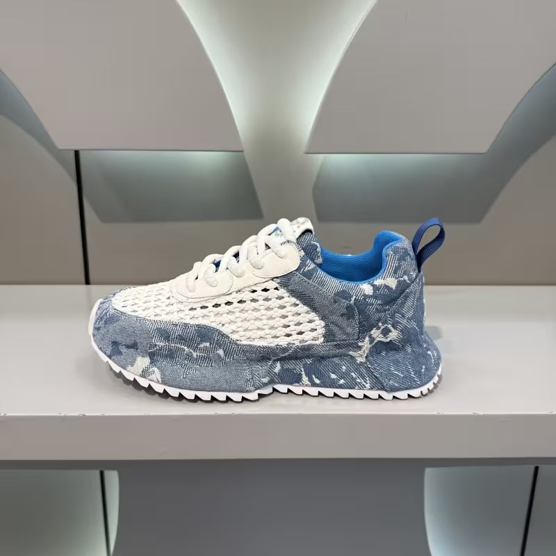 Men's Lift Platform Sneakers -Top Round Toe with PVC Cushioned Sole