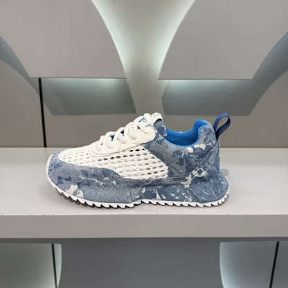 Men's Lift Platform Sneakers -Top Round Toe with PVC Cushioned Sole