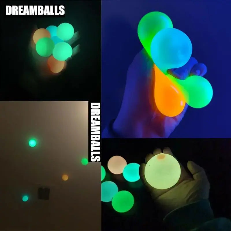Neon Sticky Ceiling Balls – Fun Throwing Game