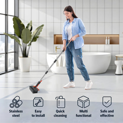 3-in-1 Long Handle Floor Scrub Brush