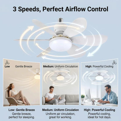 2-in-1 Dimmable LED Fan Light