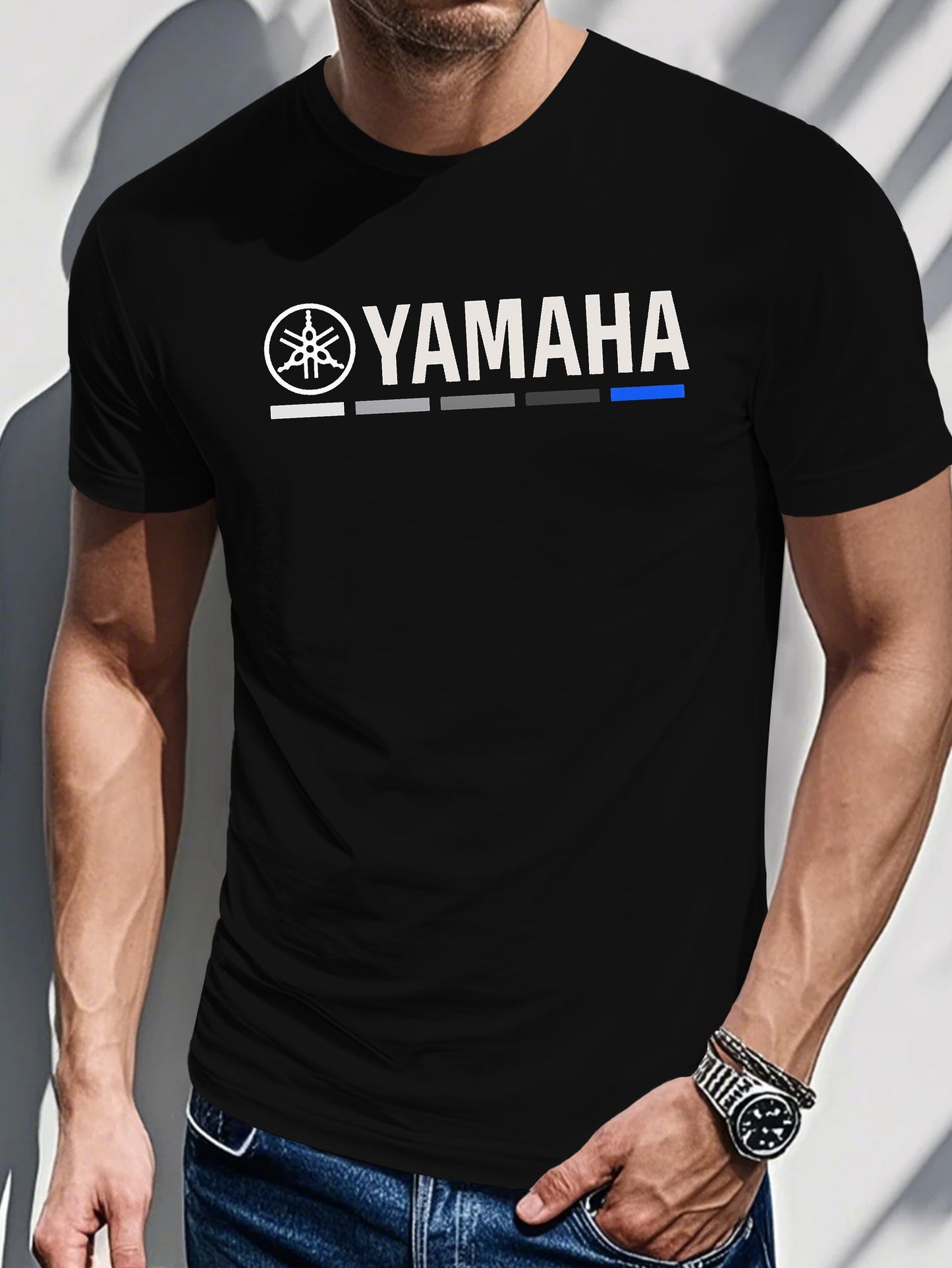 Men's Yamaha Graphic Tee – Casual Biker Style, Soft Cotton T-Shirt