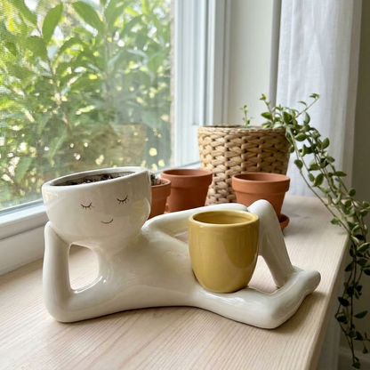Funny Face Handmade Planter Pot