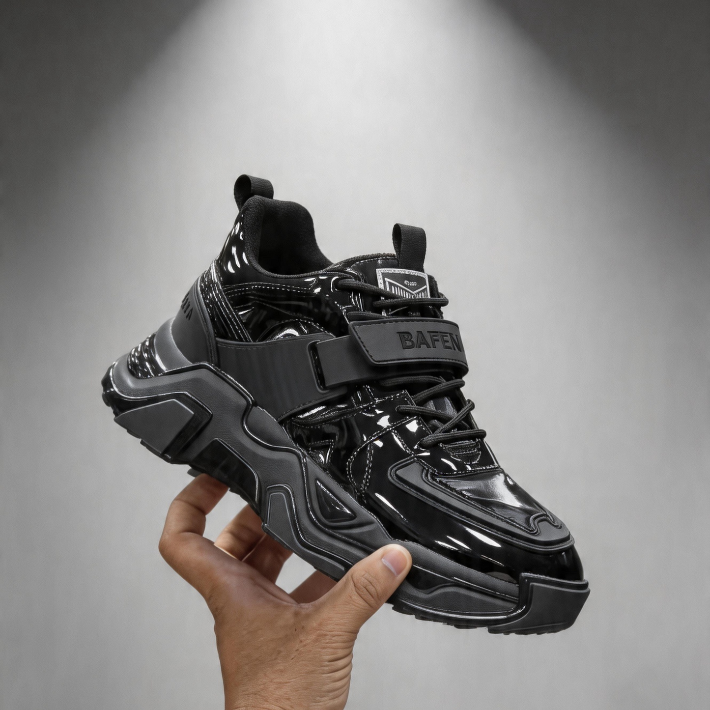 All-Black Chunky Platform Dad Sneakers