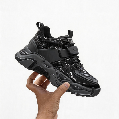 All-Black Chunky Platform Dad Sneakers