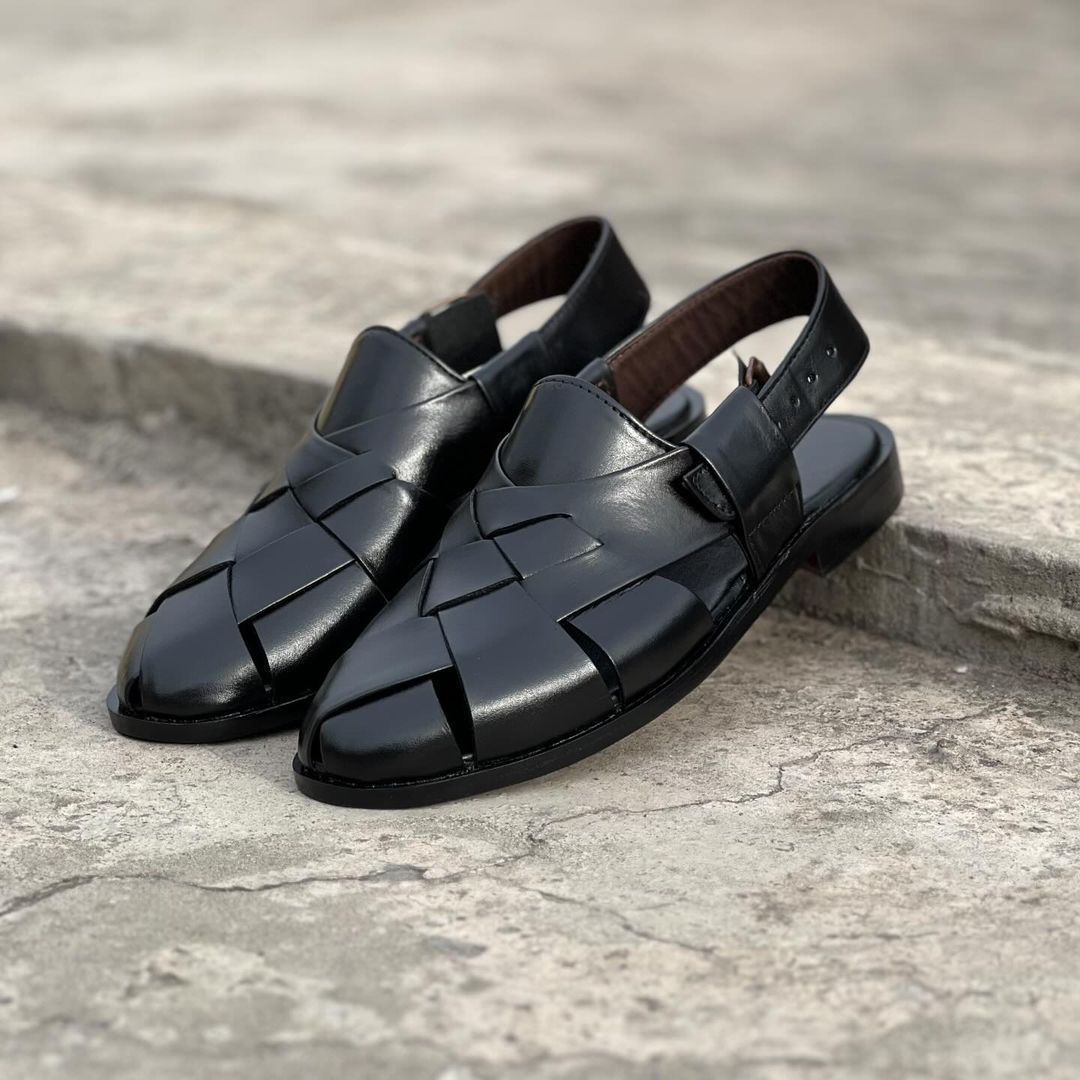Men's Handmade Fashion Braided Leather Buckle Sandals