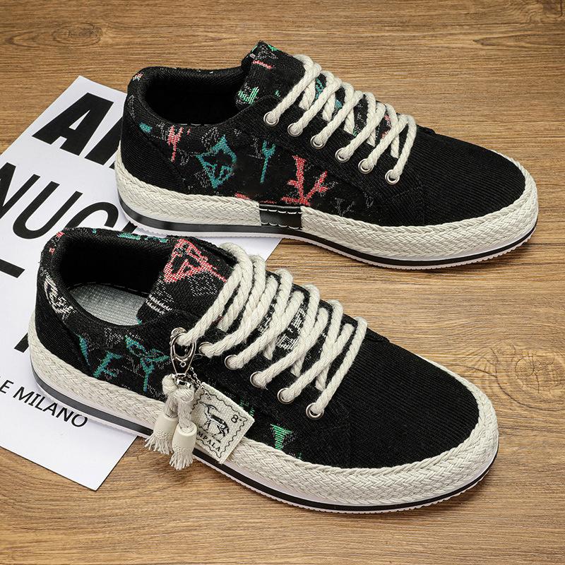 Men's Retro Fabric Printed Slip-On Casual Shoes